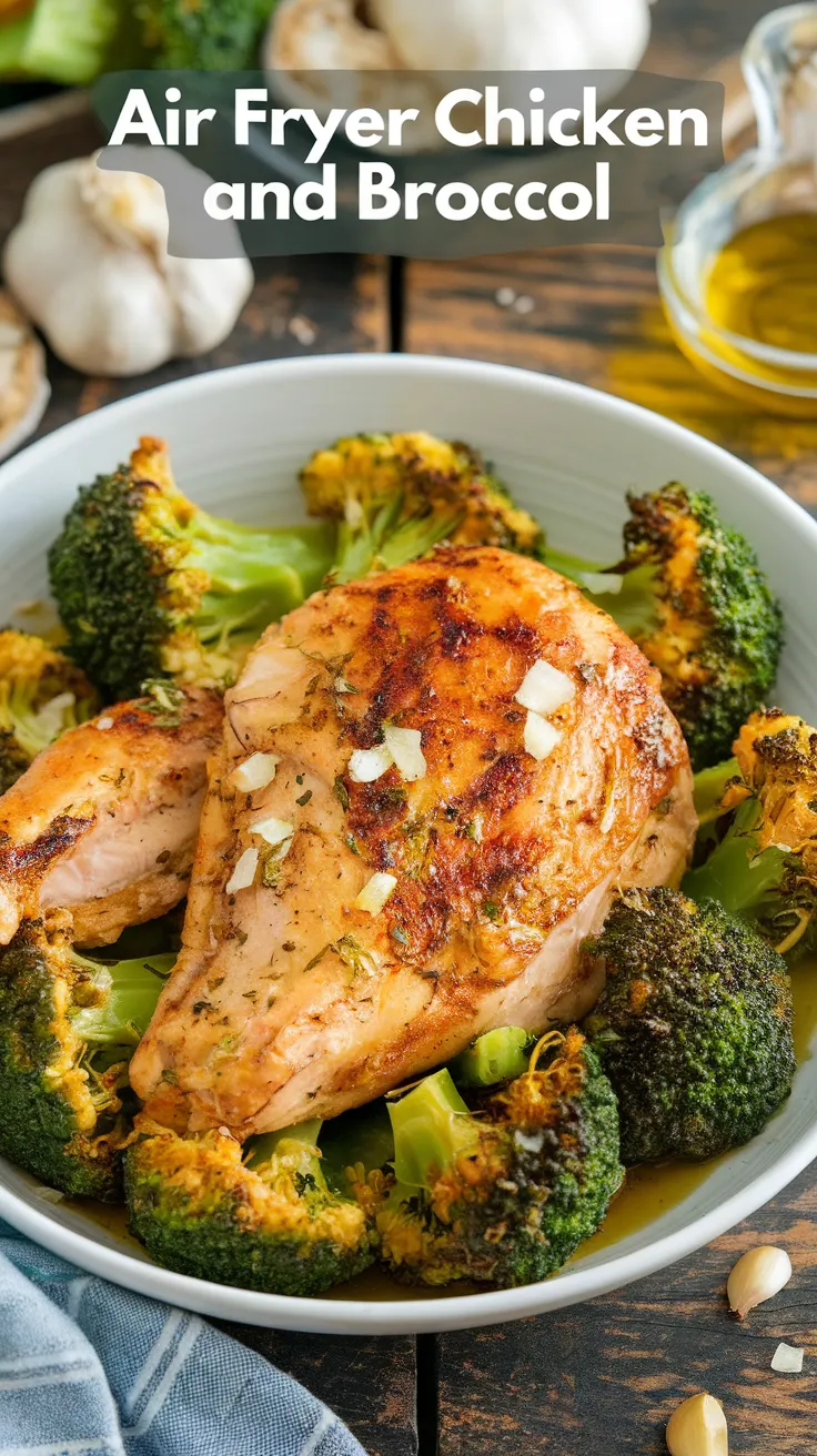 Air Fryer Chicken and Broccoli