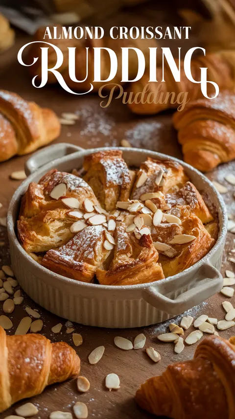 Almond Croissant Bread Pudding