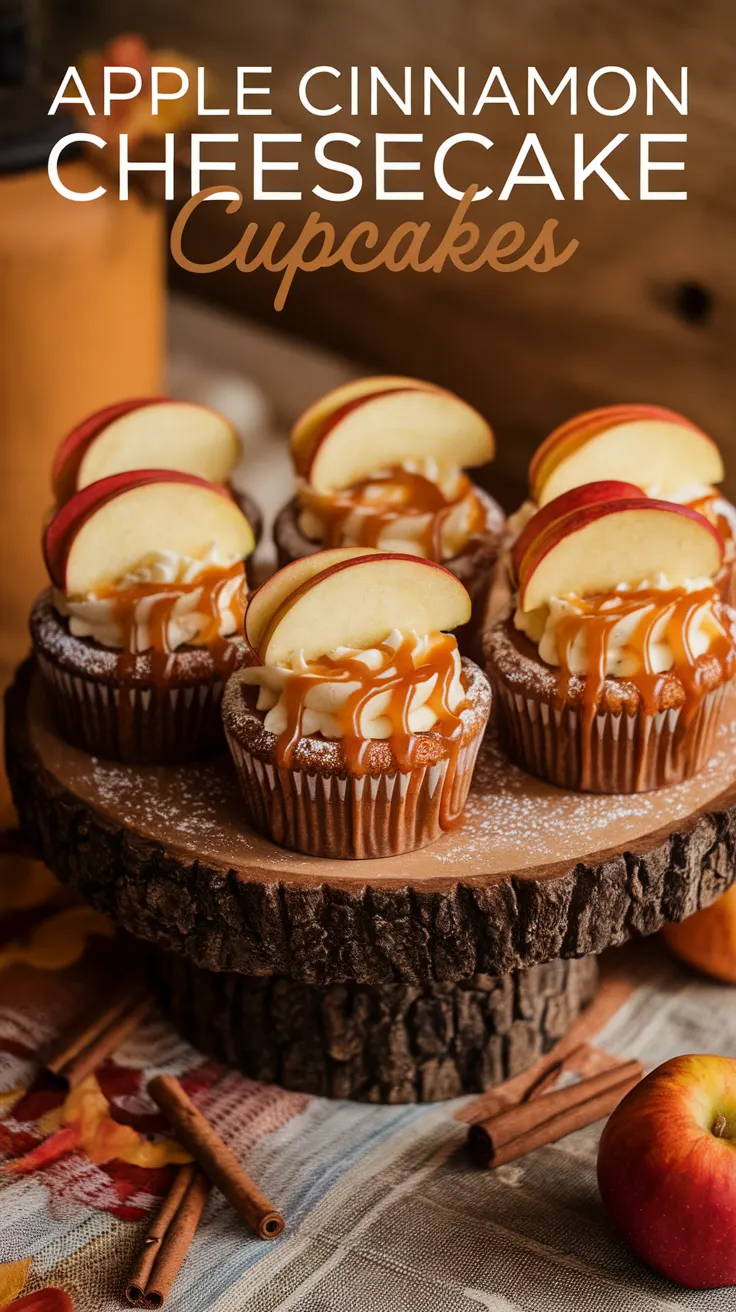 Apple Cinnamon Cheesecake Cupcakes