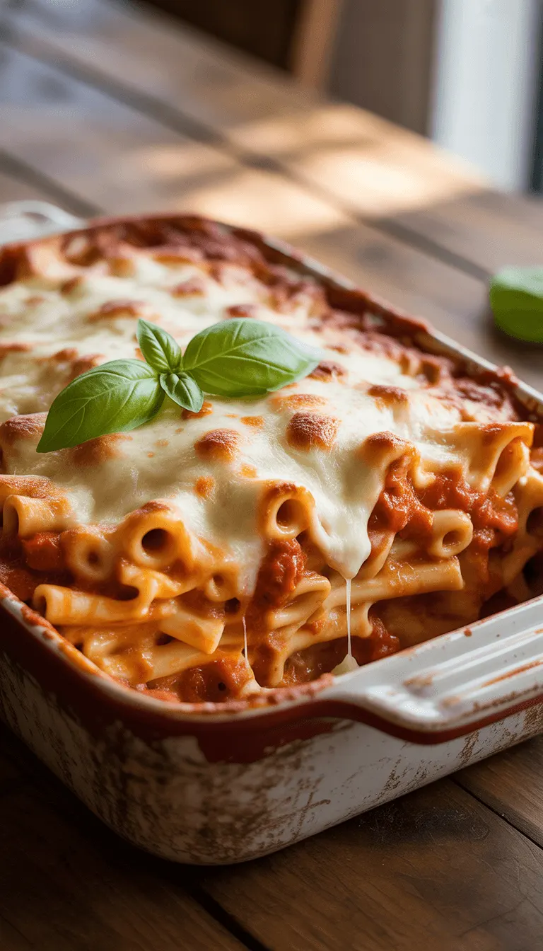 Baked Ziti with Extra Cheese