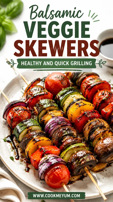 Balsamic Veggie Skewers – Healthy and Quick Grilling
