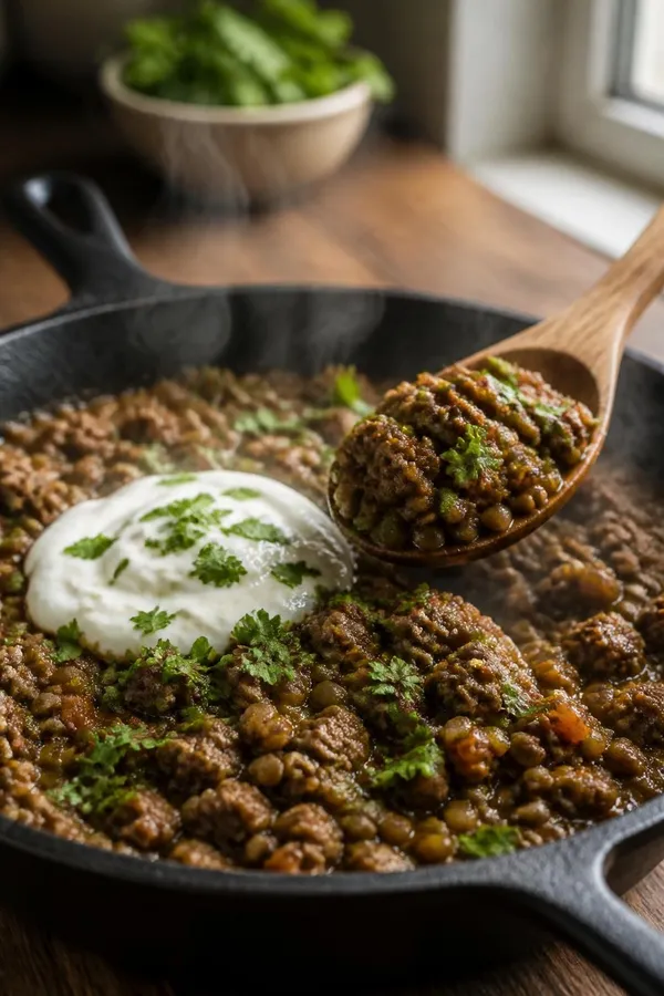 Beef and Lentil Skillet – High-Protein Dinner in 30 Minutes