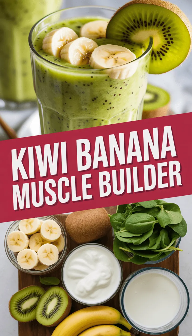 Best Kiwi Banana Muscle Builder Smoothie Recipe!