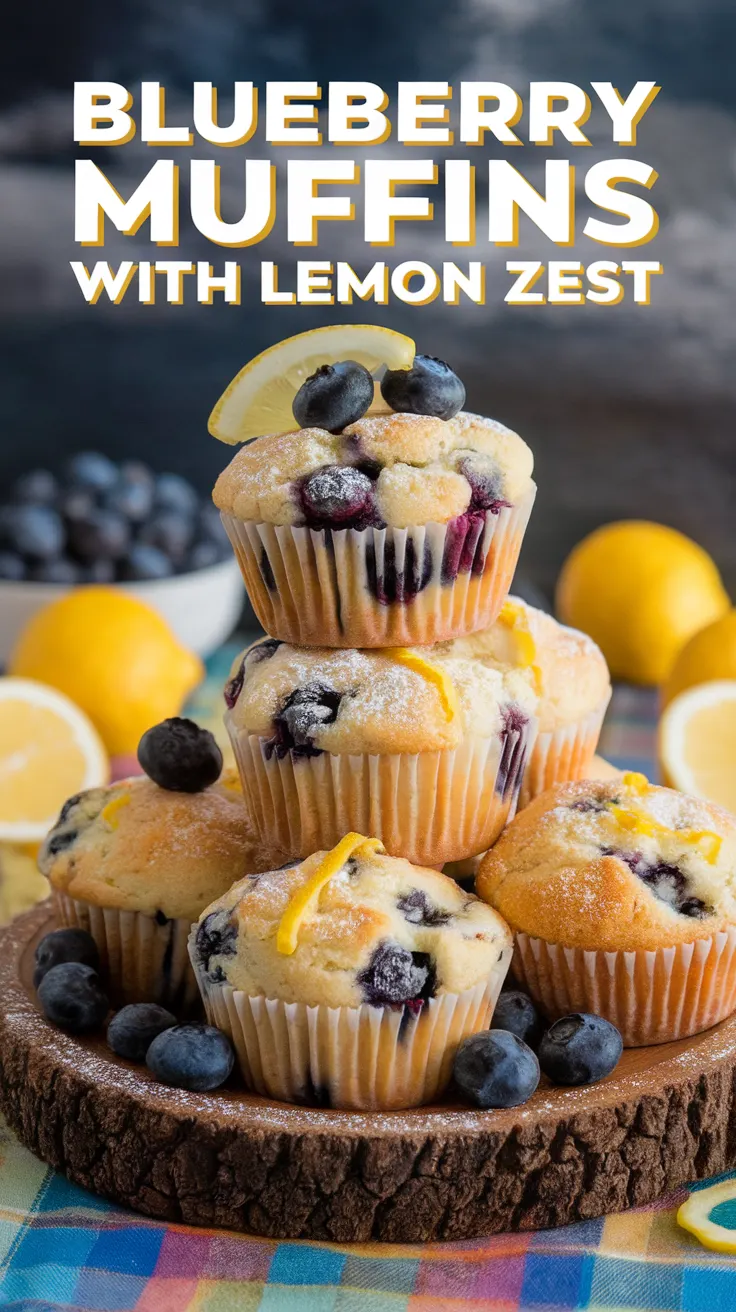 Blueberry Muffins with Lemon Zest