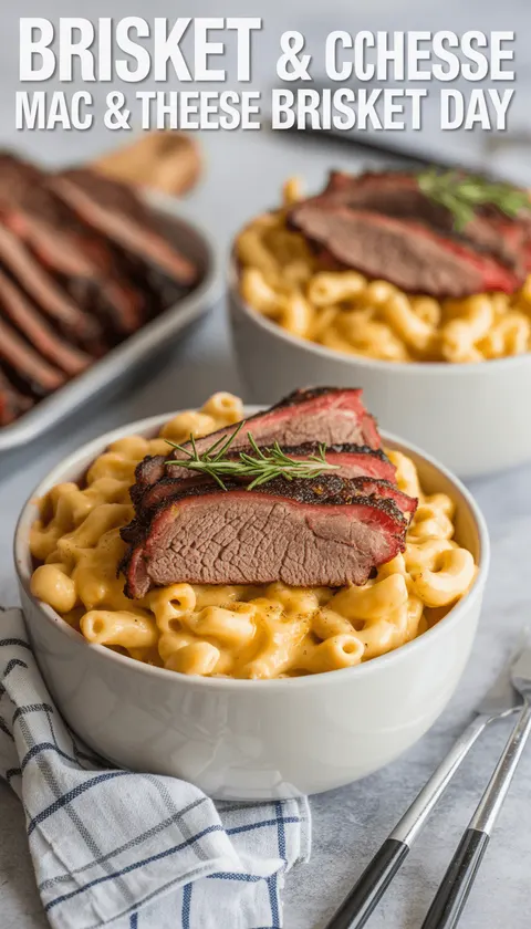 Brisket Mac & Cheese Bowls for Brisket Day