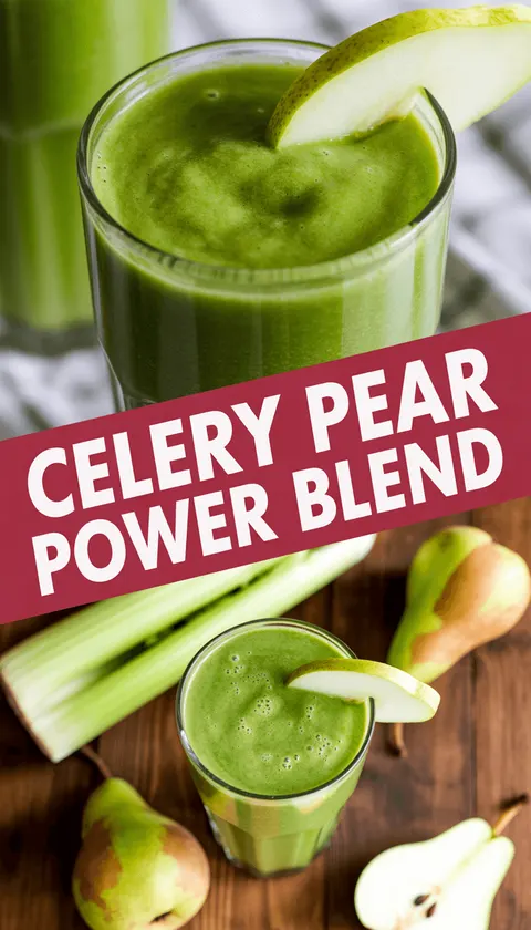 Celery Pear Power Blend – Refreshing and Nutrient-Packed Smoothie