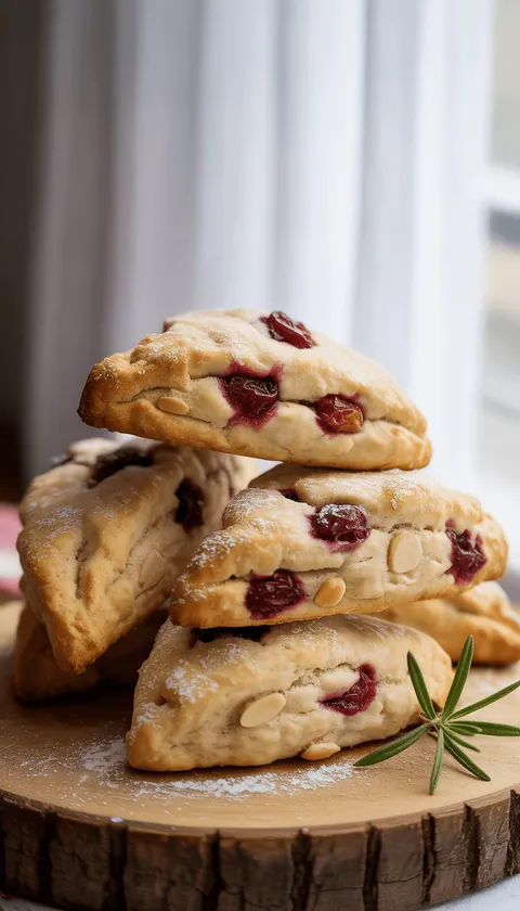 Cherry Almond Scones – Light, Flaky, and Irresistibly Delicious!