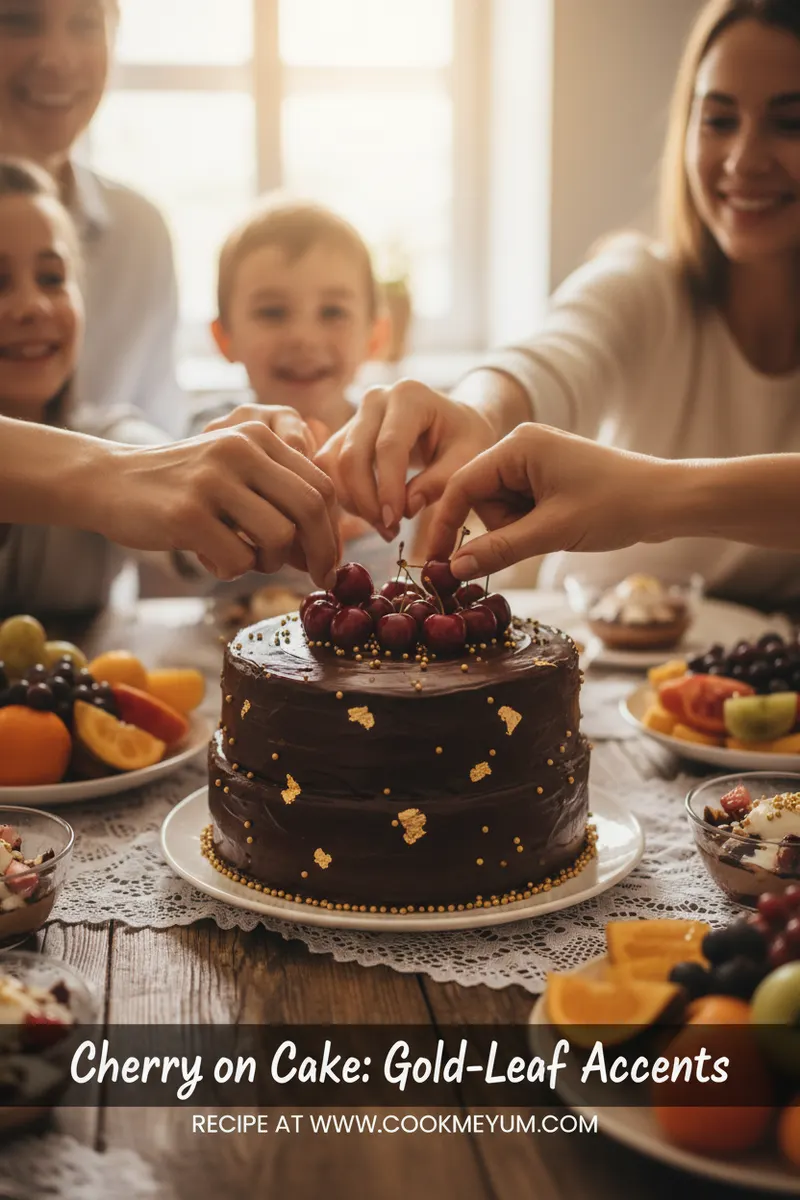 Cherry on Cake: Gold-Leaf Accents