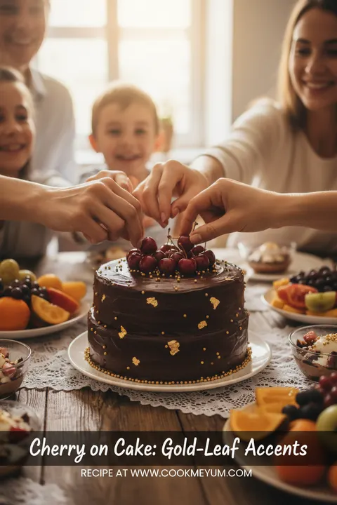 Cherry on Cake: Gold-Leaf Accents
