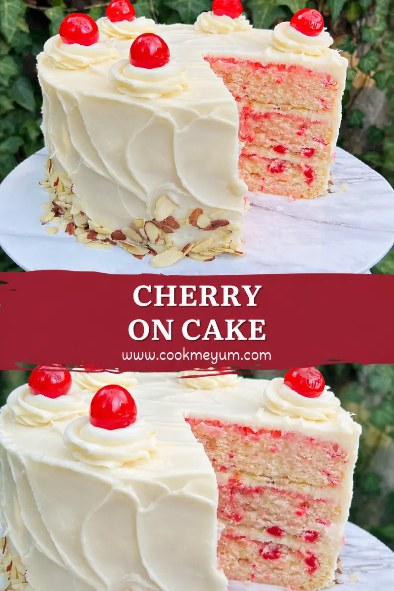 Cherry on Cake with Delicate Edible Gold Accents