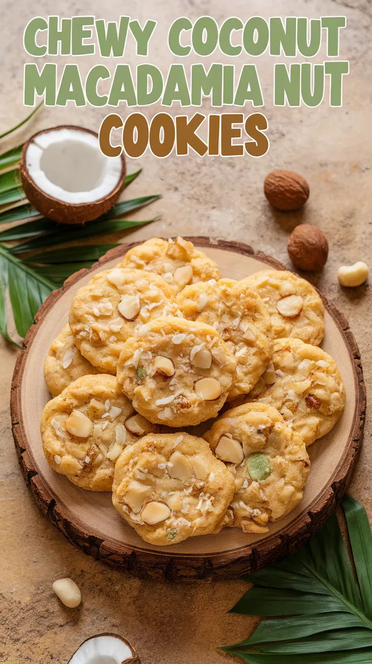 Chewy Coconut Macadamia Nut Cookies