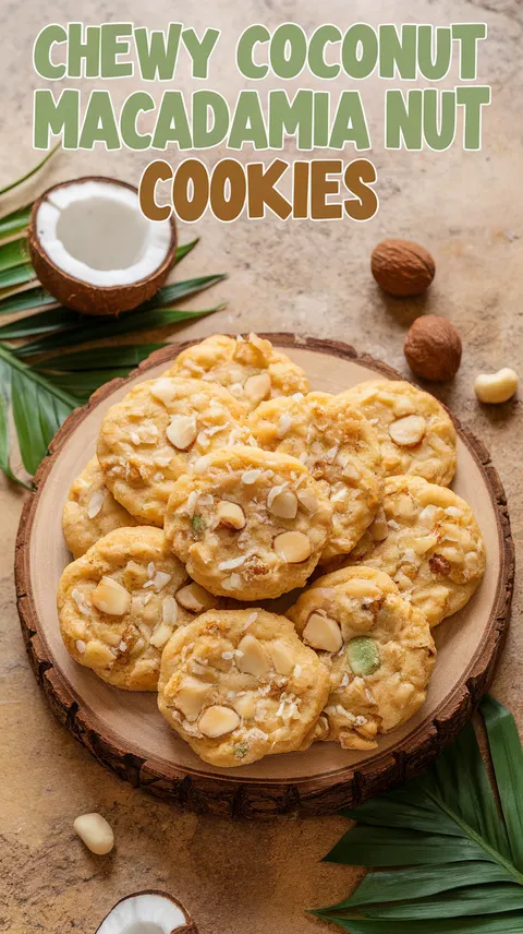 Chewy Coconut Macadamia Nut Cookies