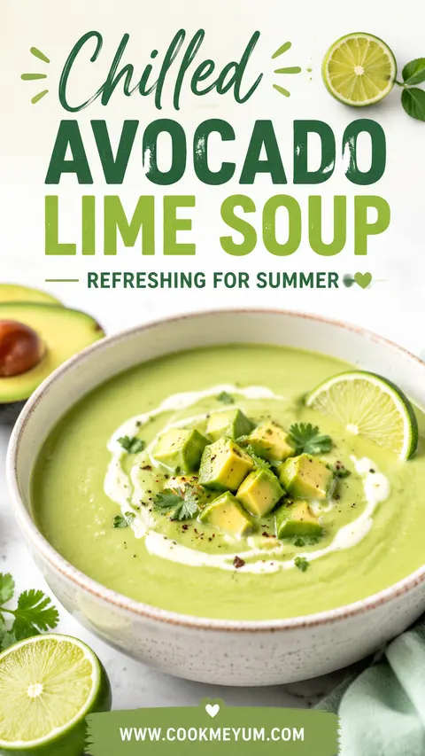 Chilled Avocado Lime Soup – Refreshing for Summer