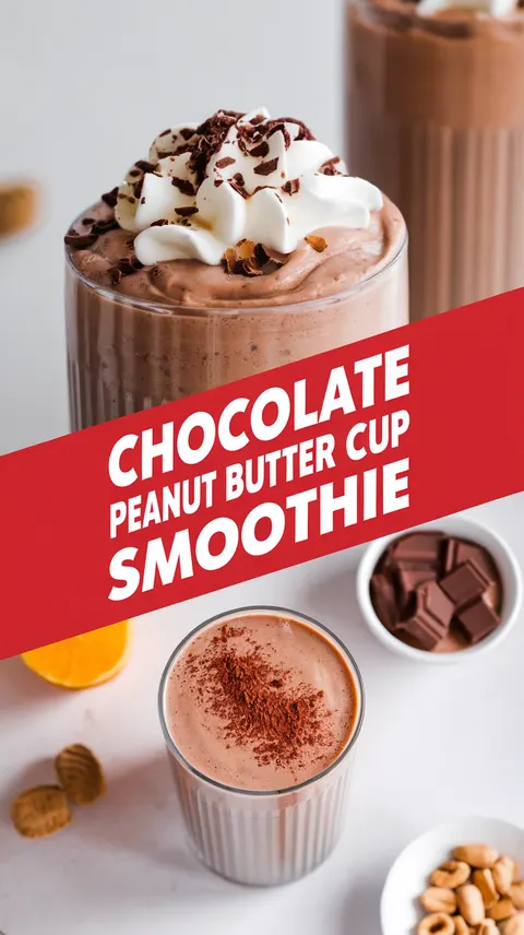 Chocolate Peanut Butter Cup Smoothie