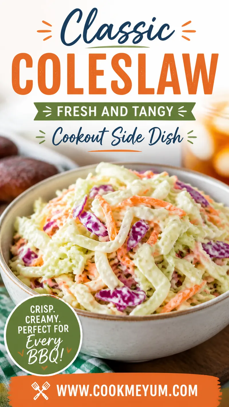 Classic Coleslaw – Fresh and Tangy Cookout Side Dish