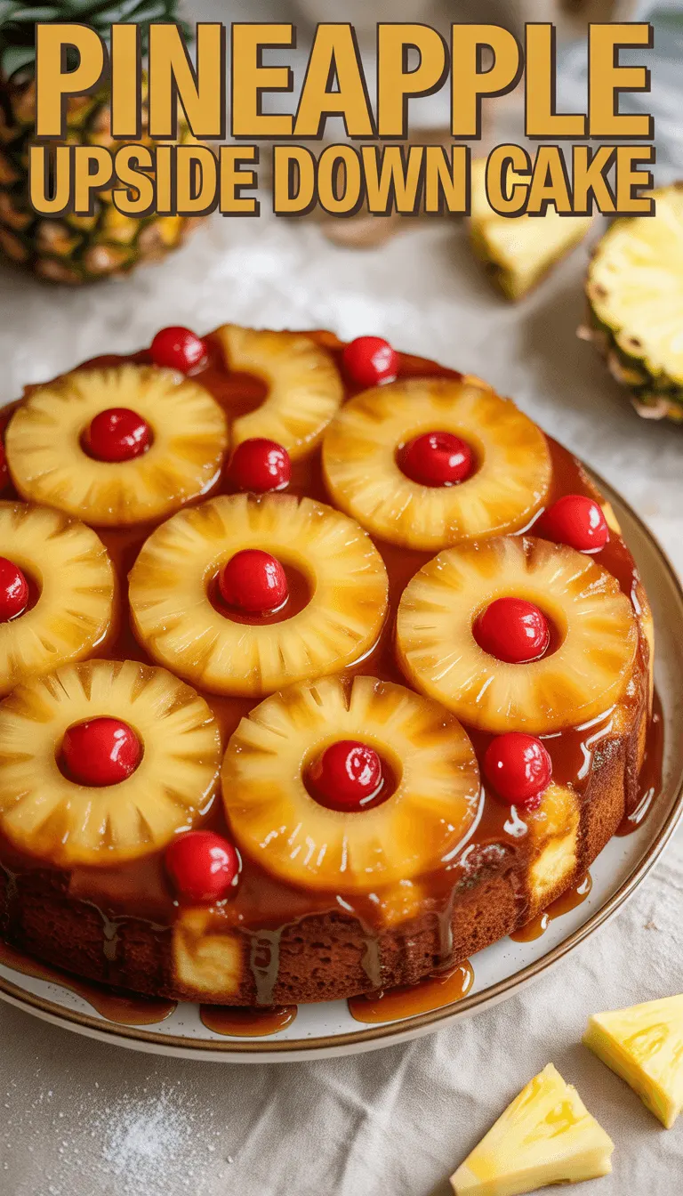 Classic Pineapple Upside Down Cake – A Moist and Fruity Delight!