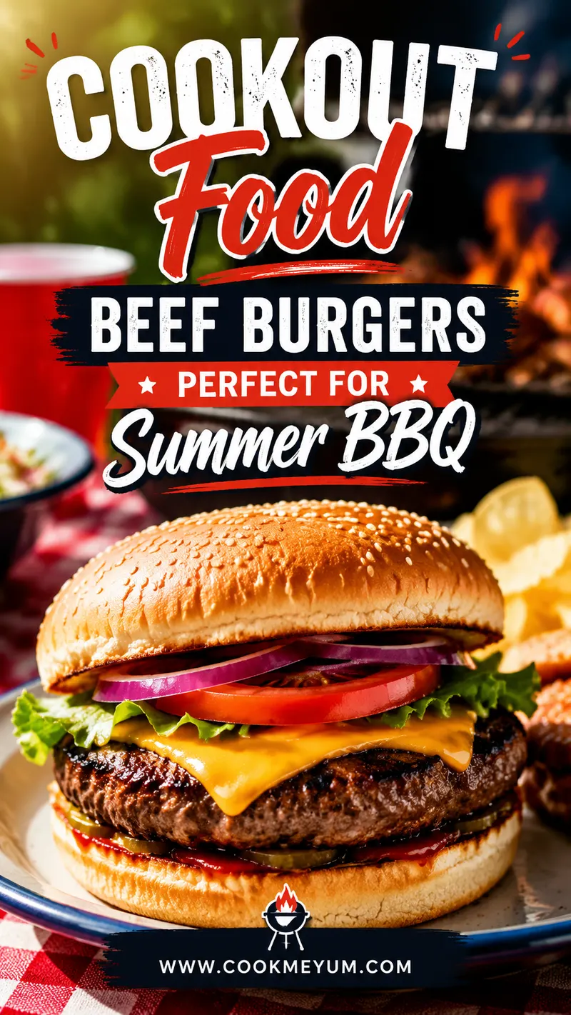 Cookout Food Beef Burgers – Perfect for Summer BBQ
