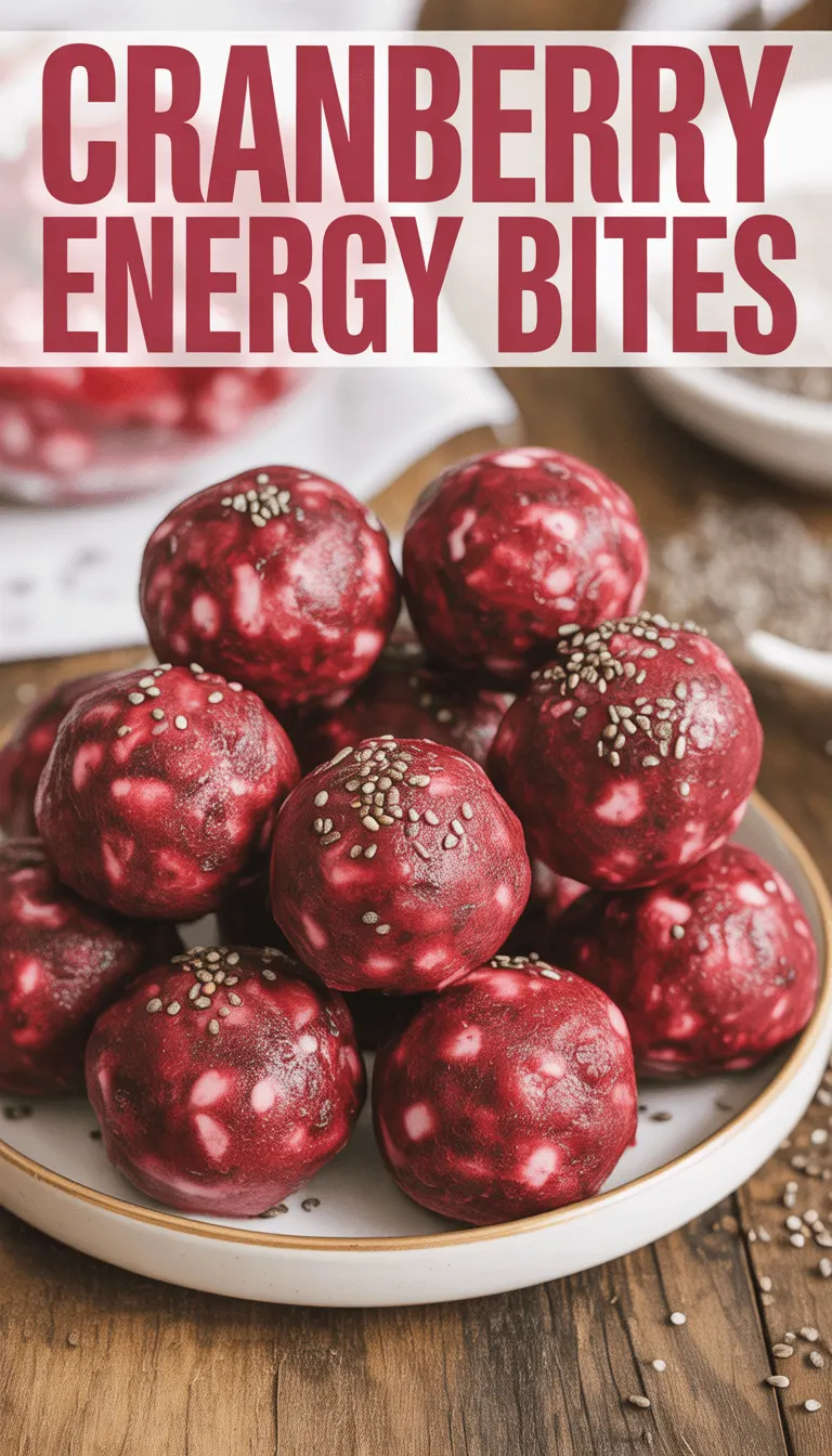 Cranberry Energy Bites – Quick & Nutritious Snack!