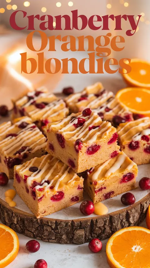 Cranberry Orange Blondies