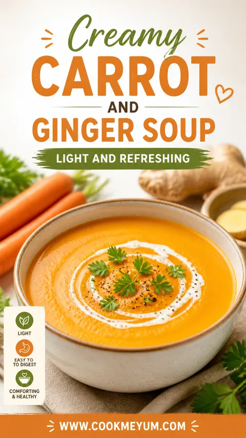 Creamy Carrot and Ginger Soup – Light and Refreshing