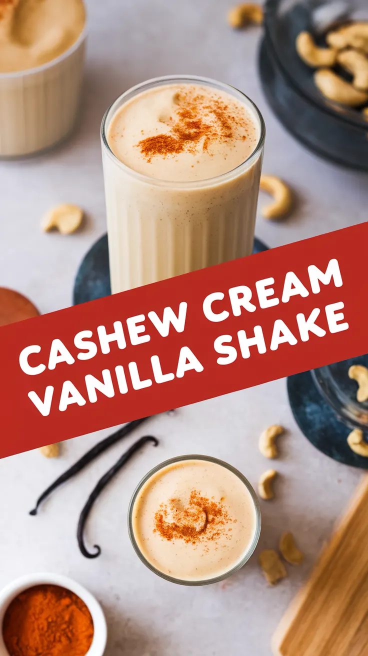 Creamy Cashew Cream Vanilla Shake – Deliciously Silky Smooth!