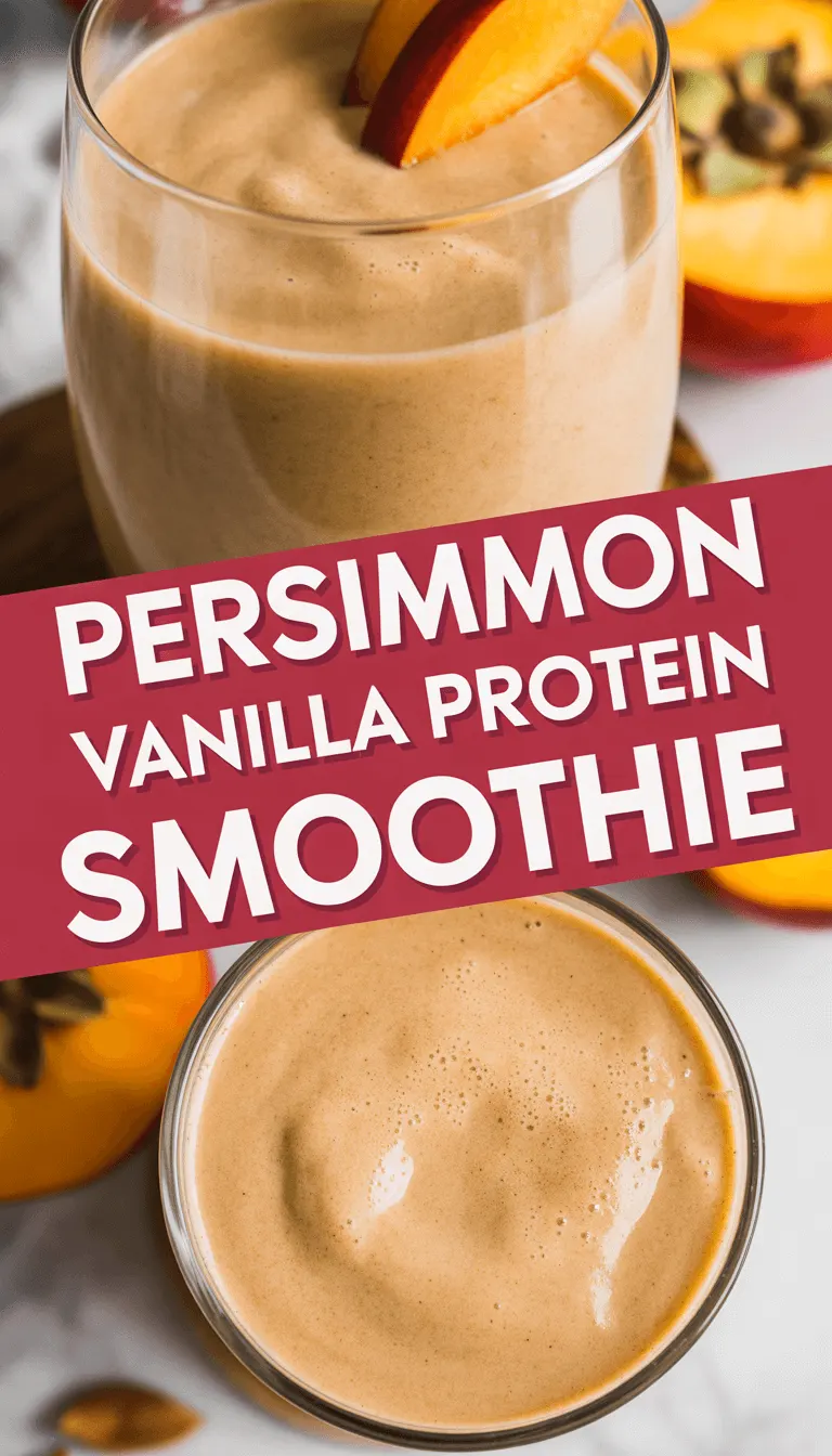 Creamy Persimmon Vanilla Protein Smoothie – A Nutrient-Packed Delight!