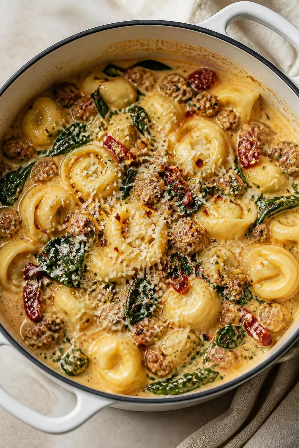 Creamy Sausage Tortellini Soup – Cozy One-Pot Dinner