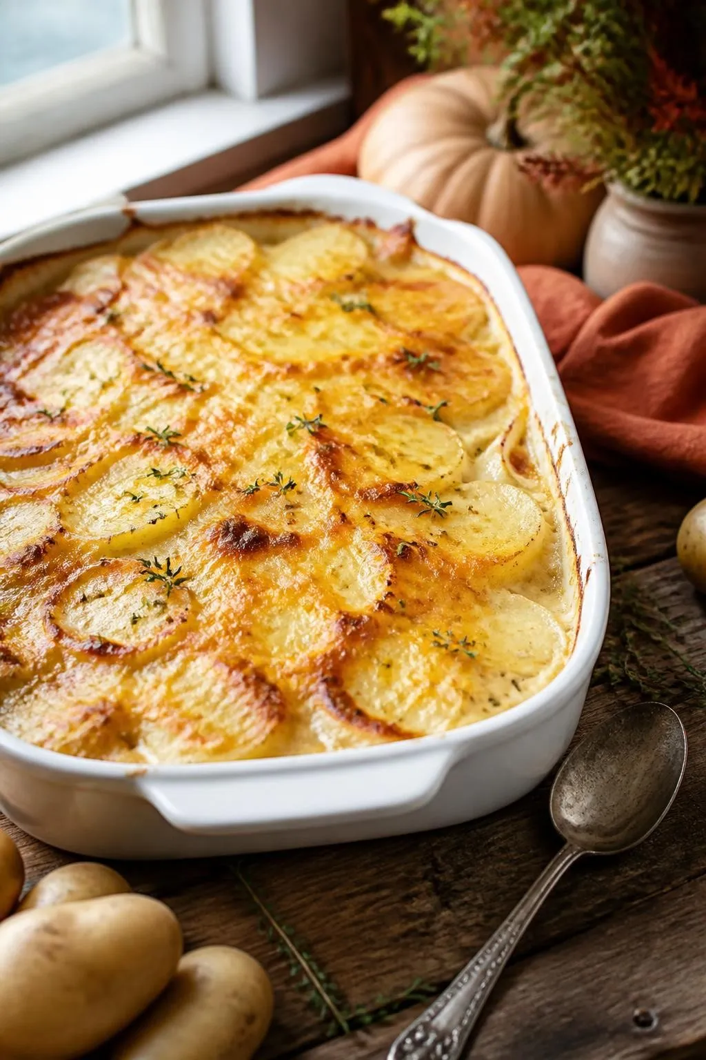 Creamy Scalloped Potatoes – Make-Ahead Thanksgiving Side Dish