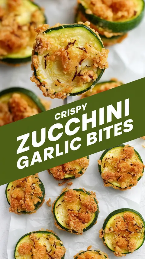 Crispy Zucchini Garlic Bites