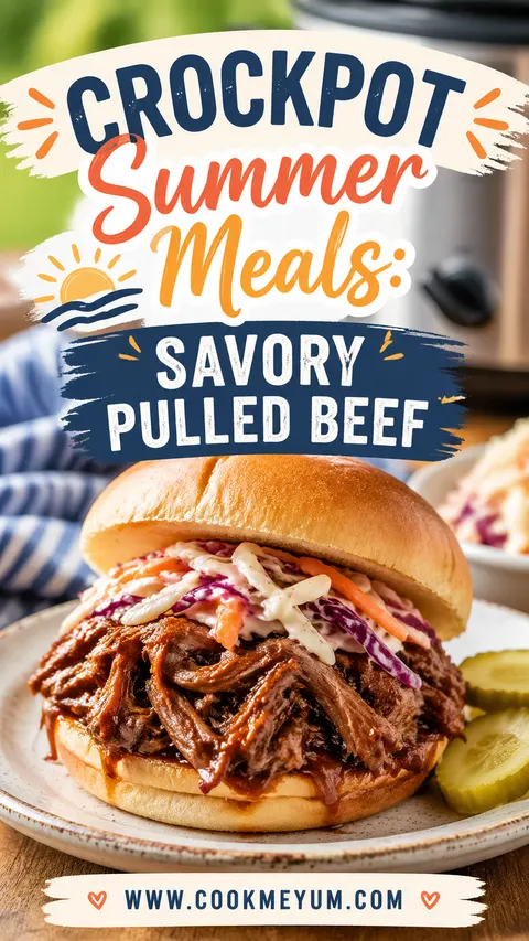 Crockpot Summer Meals: Savory Pulled Beef
