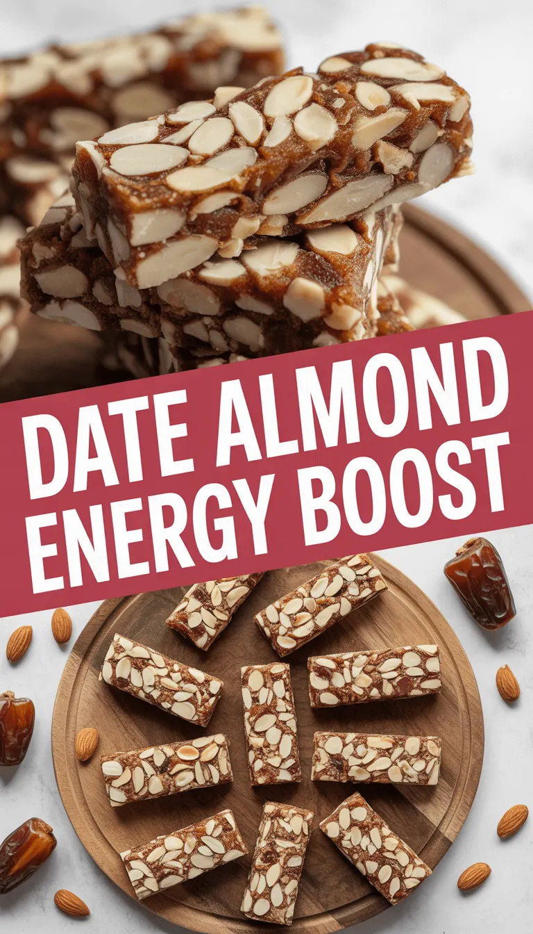 Date Almond Energy Boost – No-Bake Snack Bars