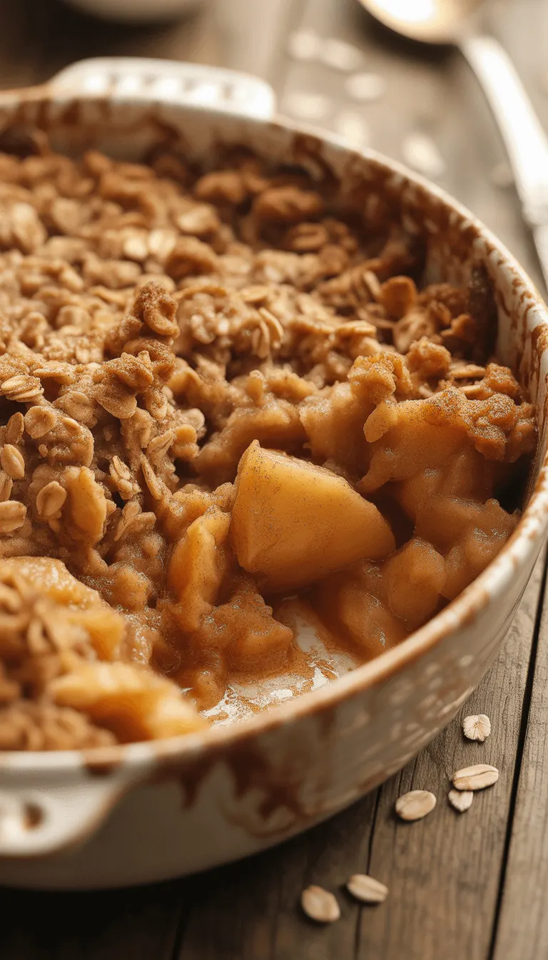 Delicious Apple Crisp with Oat Topping – Perfectly Sweet and Crunchy!