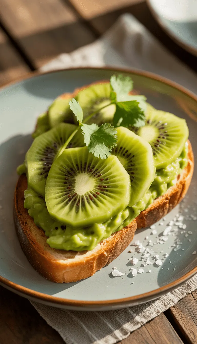 Delicious Kiwi Avocado Toast – A Vibrant and Healthy Morning Delight!