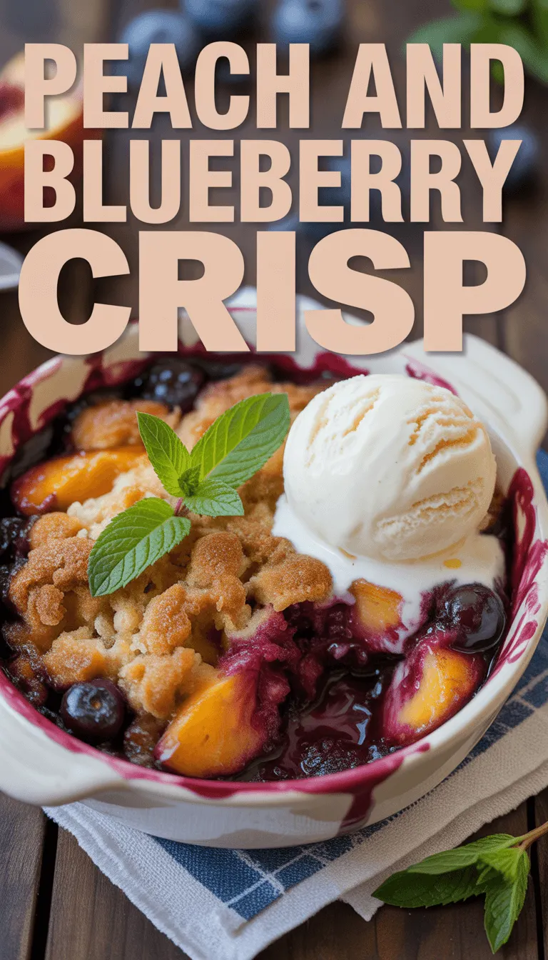 Delicious Peach and Blueberry Crisp – A Summer Delight!