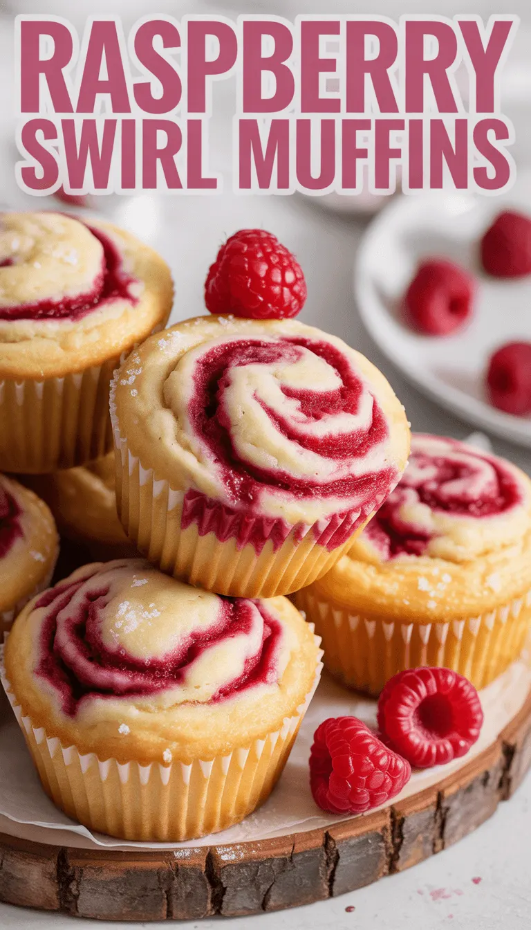 Delicious Raspberry Swirl Muffins – Fluffy & Flavorful!