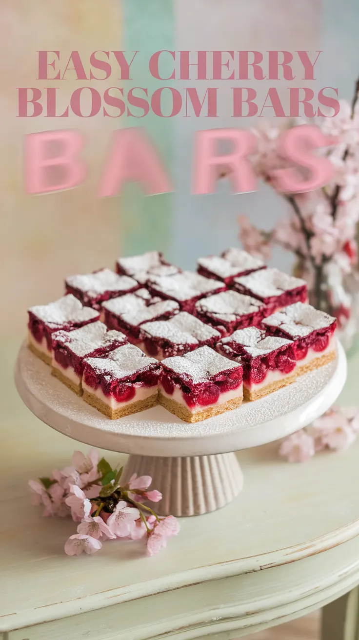 Easy Cherry Blossom Bars
