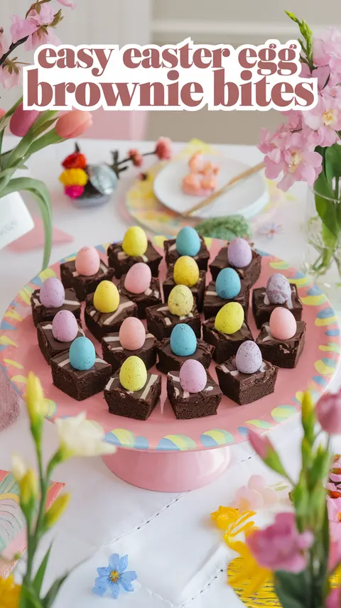 Easy Easter Egg Brownie Bites