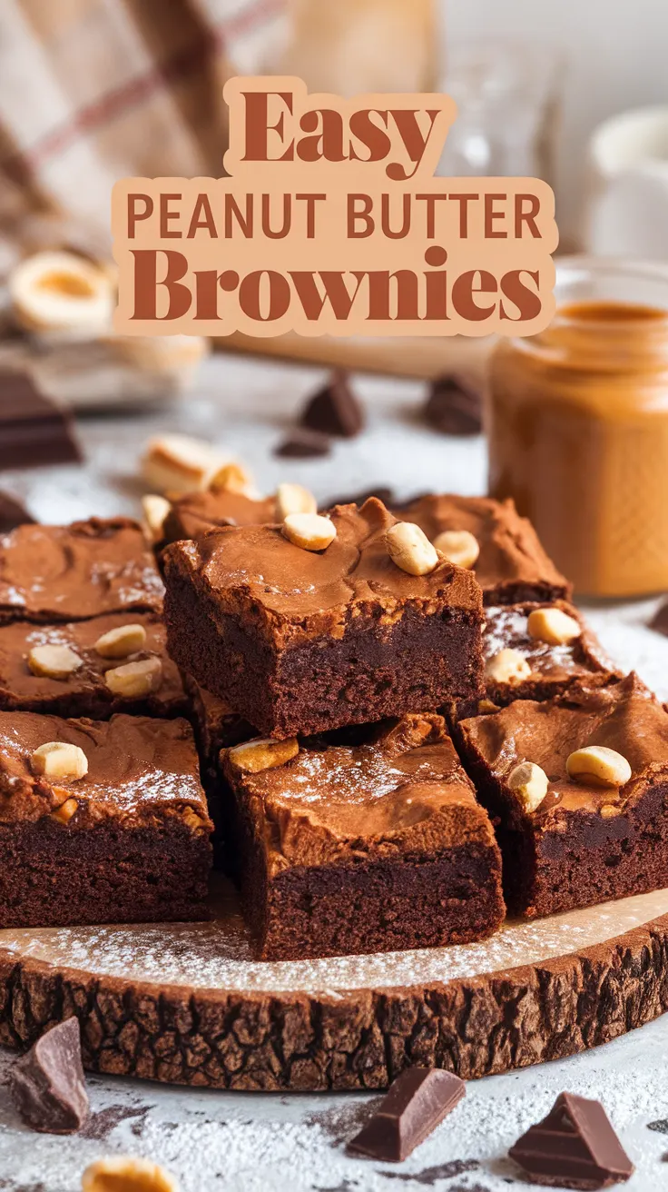 Easy Peanut Butter Brownies