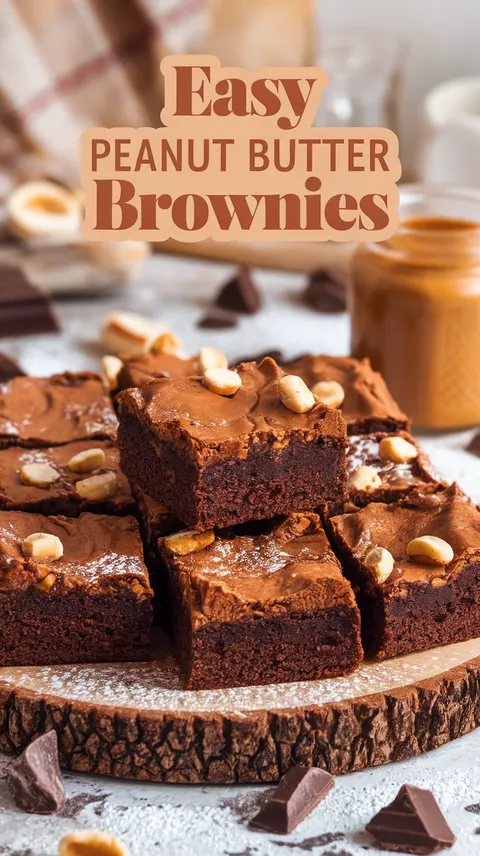 Easy Peanut Butter Brownies