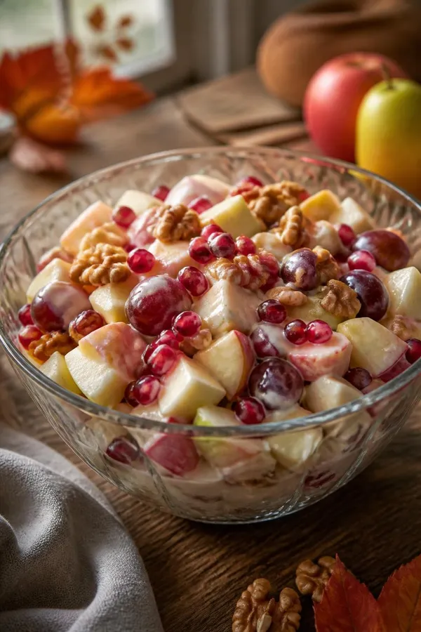 Fall Fruit Salad – Apples, Pomegranate & Maple Yogurt