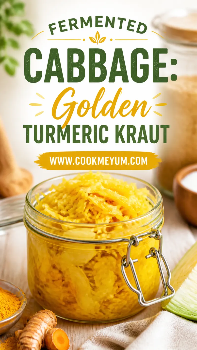 Fermented Cabbage: Golden Turmeric Kraut