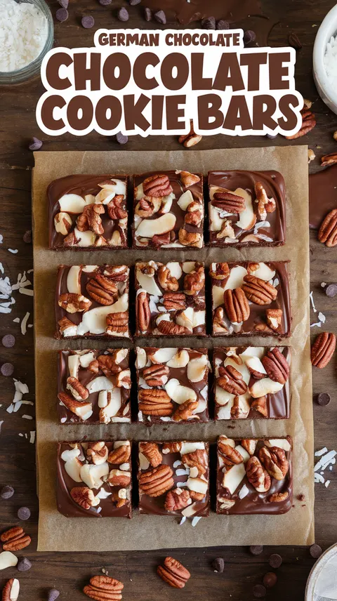 German Chocolate Cookie Bars
