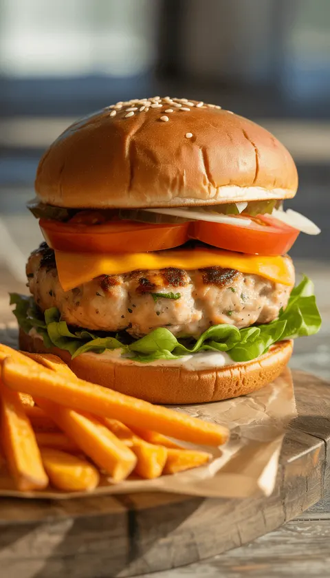 Grilled Chicken Burgers for National Hamburger Day