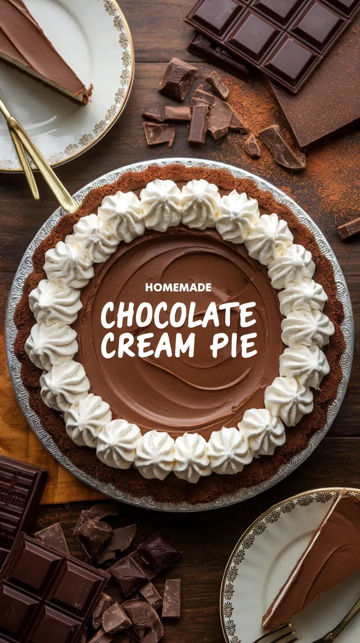 Homemade Chocolate Cream Pie