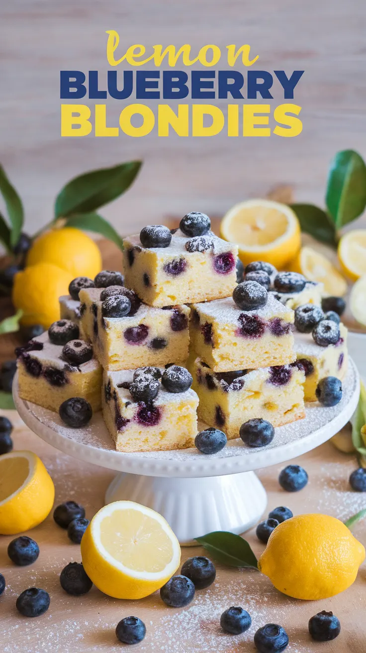 Lemon Blueberry Blondies