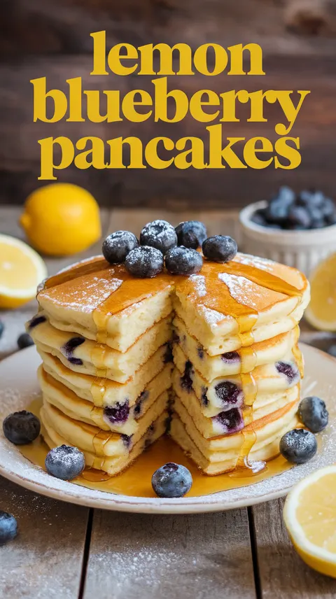 Lemon Blueberry Pancakes