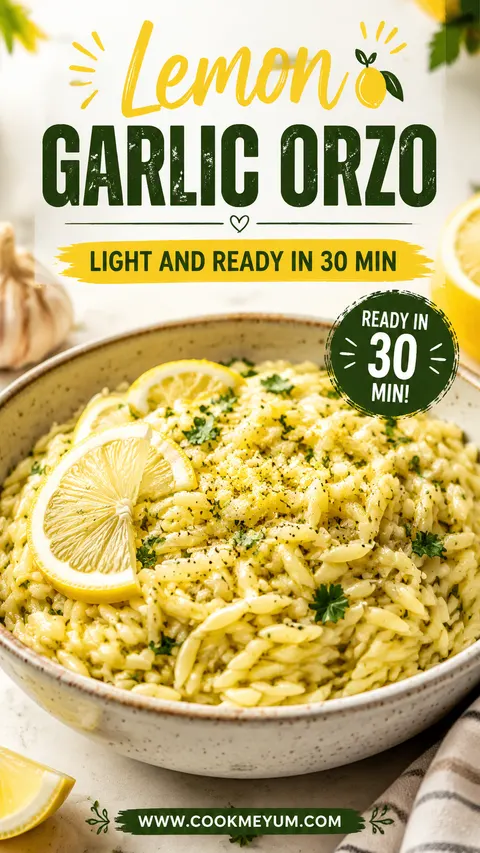 Lemon Garlic Orzo – Light and Ready in 30 Min