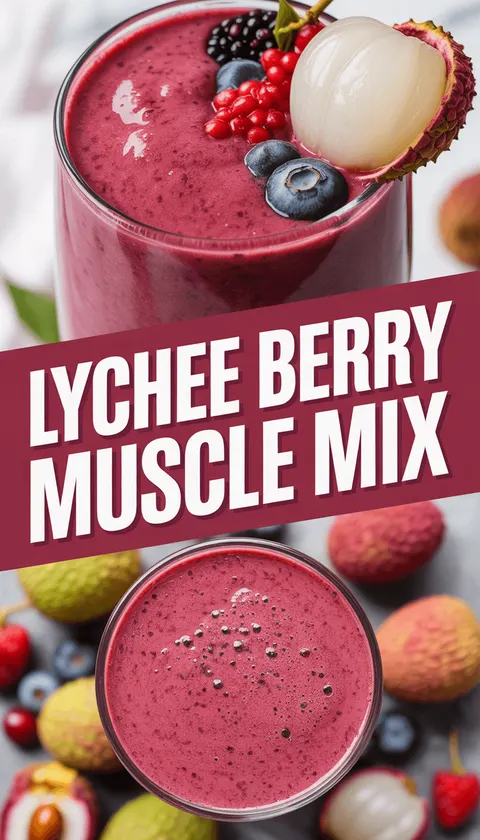 Lychee Berry Muscle Mix – A Refreshing Protein-Packed Smoothie!