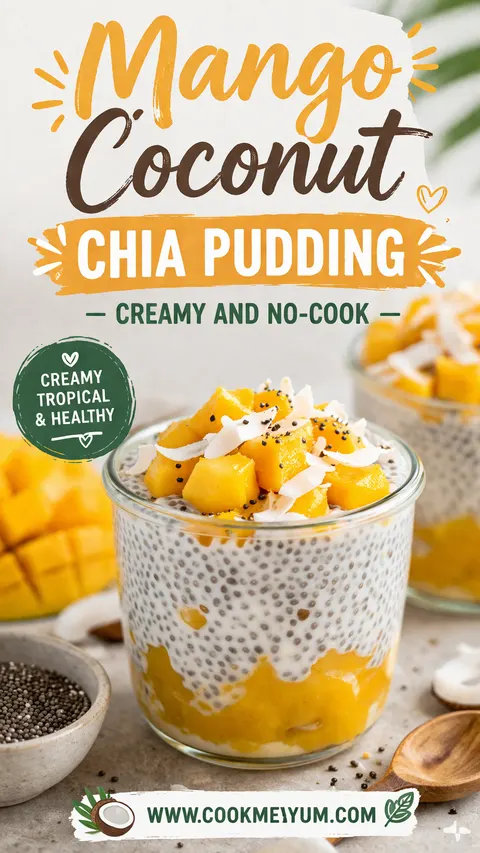 Mango Coconut Chia Pudding – Creamy and No-Cook