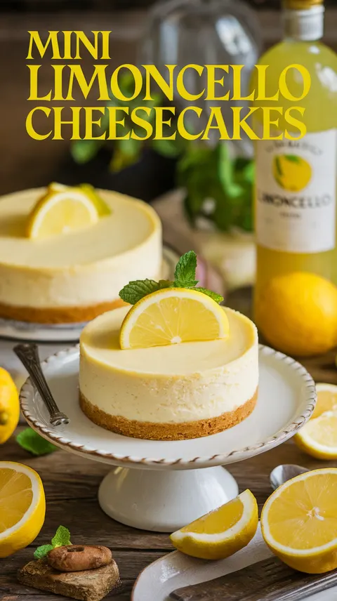 Mini Limoncello Cheesecakes